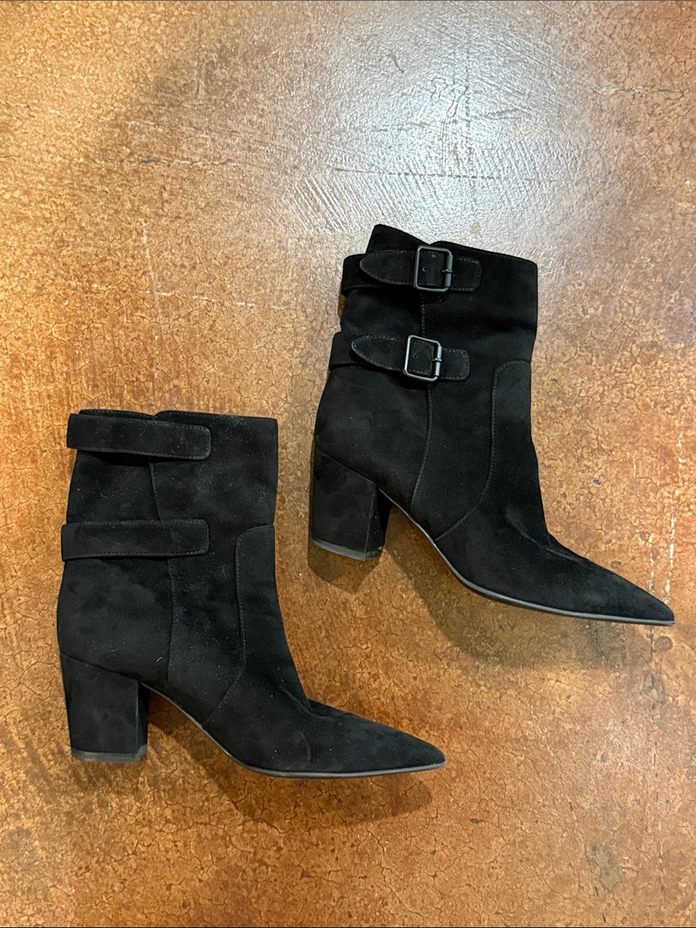 Gianvito Rossi slouchy black suede ankle boots 41